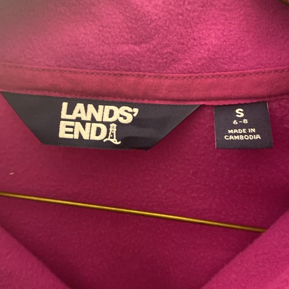 Lands End Quarter-Zip Fleece Pullover - Picture 3 of 5